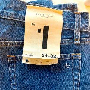 Brand new Rag & Bones, Skinny FIT 1, indigo 34x32
